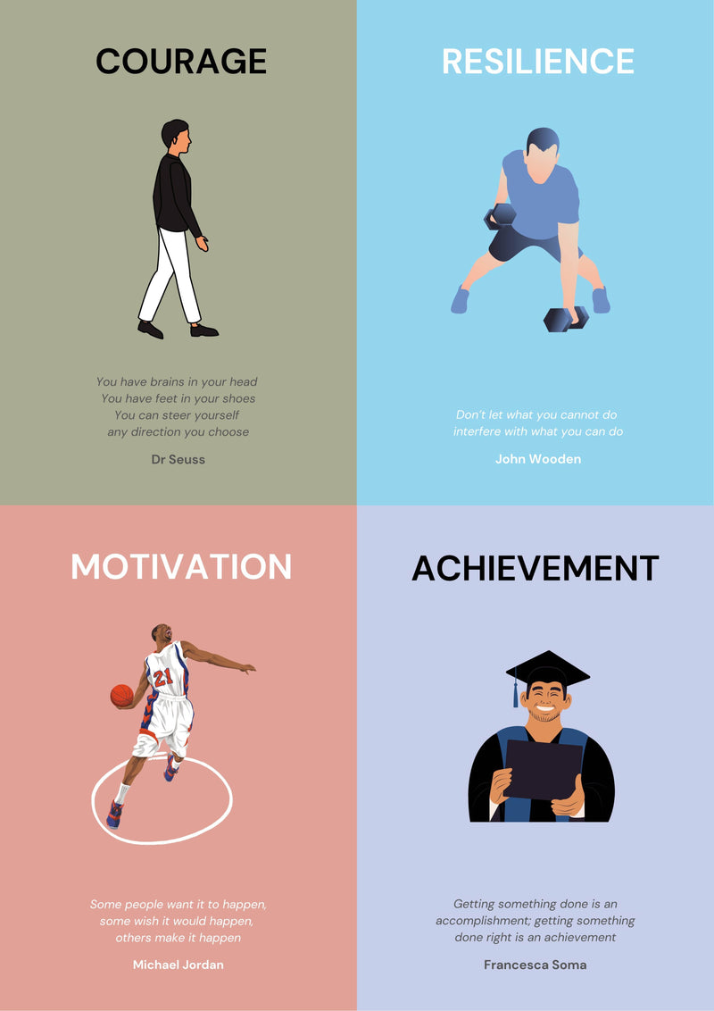 Courage, Resilience, Motivation, Achievement Collection - Warm Pastel